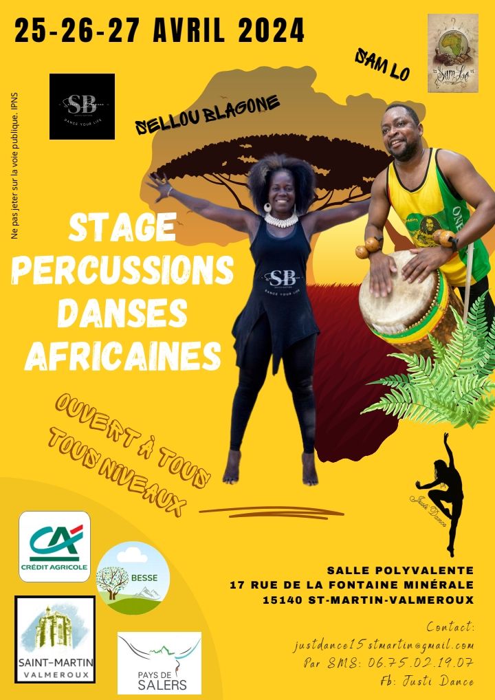 Stage de danse/percussions africaines